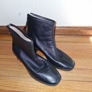 Black Leather Ankle Boots